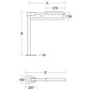 PBA Stützklappgriff 615mm bestehend aus Nylonrohr