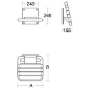 PBA Duschsitz, klappbar 380mm