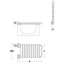 PBA Duschsitz, klappbar für die Badewanne 380mm