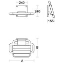 PBA Duschsitz, klappbar 530mm