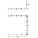 PBA Duschvorhangstange 1000 U-Form mit DA