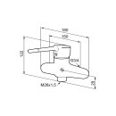 Mora MMIX W1 Care Wasch-/Spültisch-Einhebelmischer, Wandbatterie