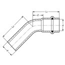 15mm Bogen 45° I/A Kombifitting Frabo DVGW