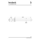 Herzbach DESIGN iX Wandauslauf 240mm Edelstahl