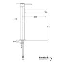 Herzbach NANO Waschtisch-Einlochbatterie L-Size 210mm