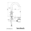 Herzbach STILO Waschtisch-Einlochbatterie