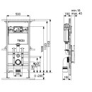 TECElux WC-Modul Bauhöhe 1120mm, Modul 100