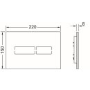 TECElux Mini WC-Betätigungsplatte mit Touch-Elektronik Glas weiß