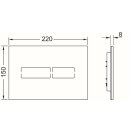 TECElux Mini WC-Betätigungsplatte mit Touch-Elektronik Glas weiß